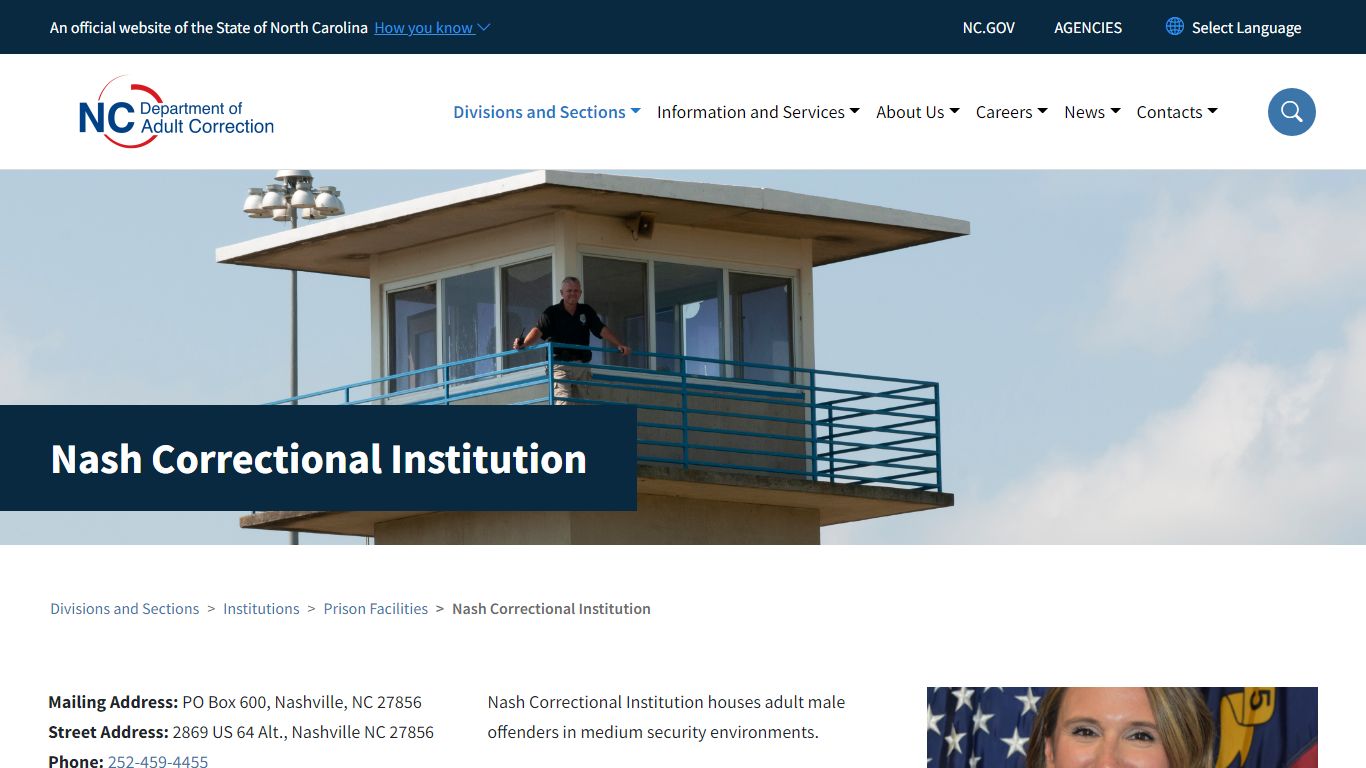 Nash Correctional Institution | NC DAC